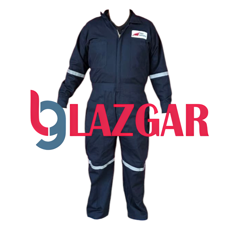 Overol Azul Marino con Reflejantes y Logo Bordado.